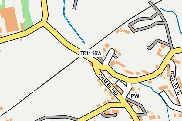 TR14 9BW map - OS OpenMap – Local (Ordnance Survey)