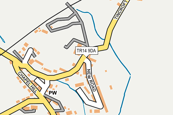 TR14 9DA map - OS OpenMap – Local (Ordnance Survey)