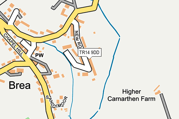TR14 9DD map - OS OpenMap – Local (Ordnance Survey)