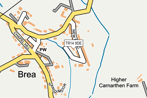 TR14 9DE map - OS OpenMap – Local (Ordnance Survey)