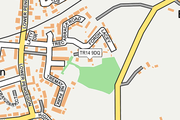 TR14 9DQ map - OS OpenMap – Local (Ordnance Survey)