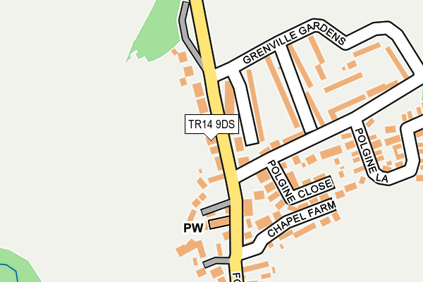 TR14 9DS map - OS OpenMap – Local (Ordnance Survey)