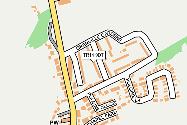 TR14 9DT map - OS OpenMap – Local (Ordnance Survey)