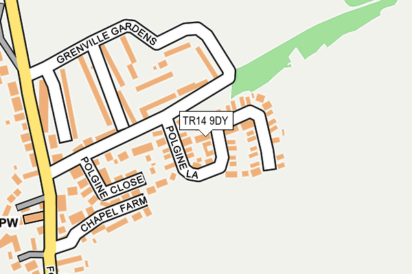 TR14 9DY map - OS OpenMap – Local (Ordnance Survey)
