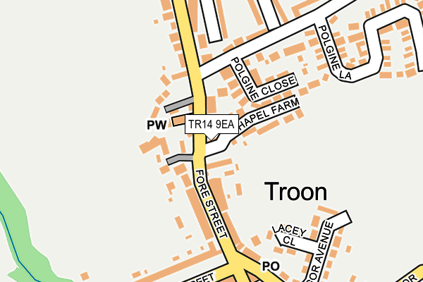 TR14 9EA map - OS OpenMap – Local (Ordnance Survey)