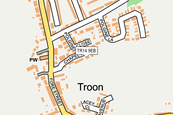 TR14 9EB map - OS OpenMap – Local (Ordnance Survey)