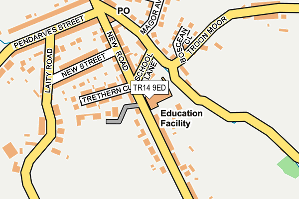 TR14 9ED map - OS OpenMap – Local (Ordnance Survey)