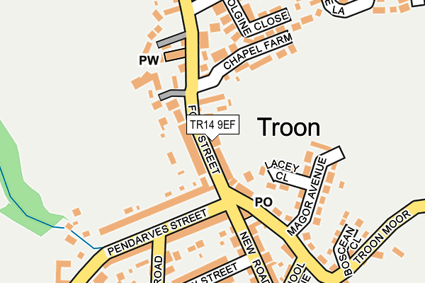 TR14 9EF map - OS OpenMap – Local (Ordnance Survey)