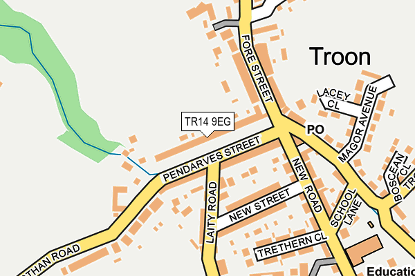 TR14 9EG map - OS OpenMap – Local (Ordnance Survey)