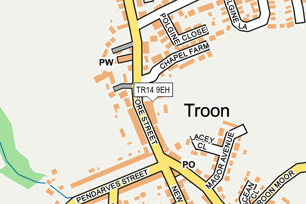TR14 9EH map - OS OpenMap – Local (Ordnance Survey)