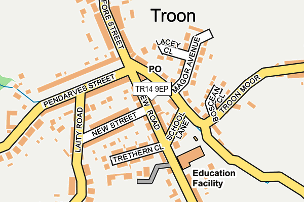 TR14 9EP map - OS OpenMap – Local (Ordnance Survey)