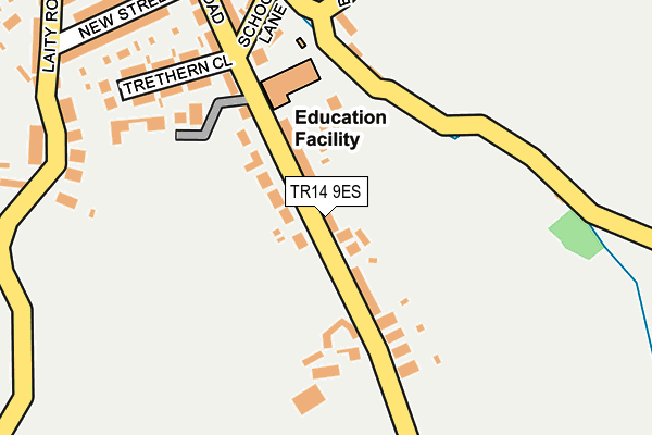 TR14 9ES map - OS OpenMap – Local (Ordnance Survey)