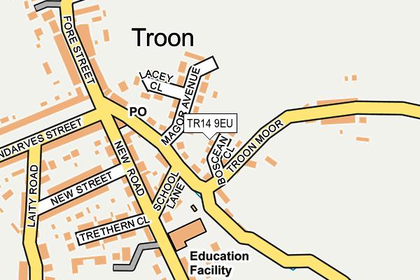 TR14 9EU map - OS OpenMap – Local (Ordnance Survey)