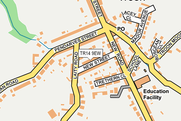 TR14 9EW map - OS OpenMap – Local (Ordnance Survey)