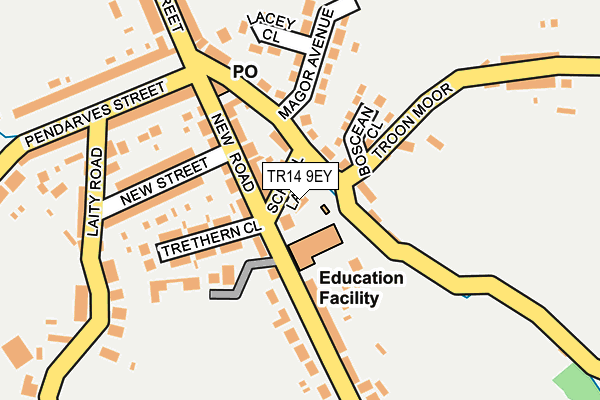 TR14 9EY map - OS OpenMap – Local (Ordnance Survey)
