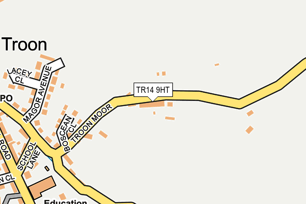 TR14 9HT map - OS OpenMap – Local (Ordnance Survey)