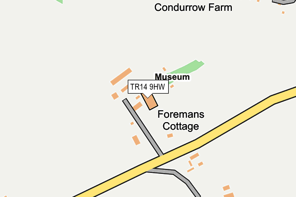 TR14 9HW map - OS OpenMap – Local (Ordnance Survey)