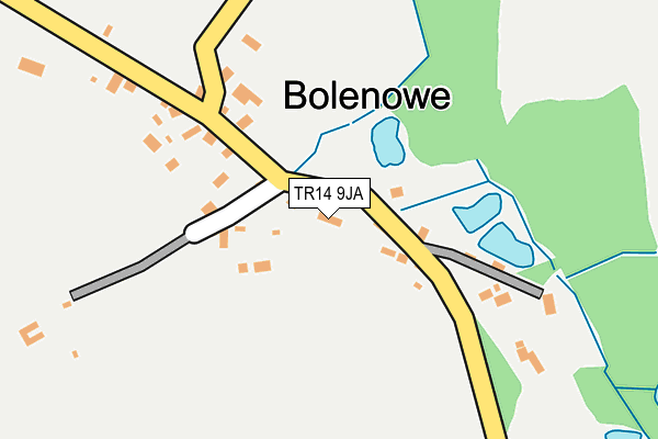 TR14 9JA map - OS OpenMap – Local (Ordnance Survey)