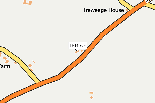TR14 9JF map - OS OpenMap – Local (Ordnance Survey)