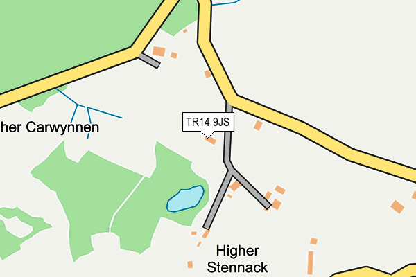 TR14 9JS map - OS OpenMap – Local (Ordnance Survey)