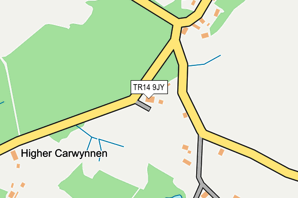 TR14 9JY map - OS OpenMap – Local (Ordnance Survey)