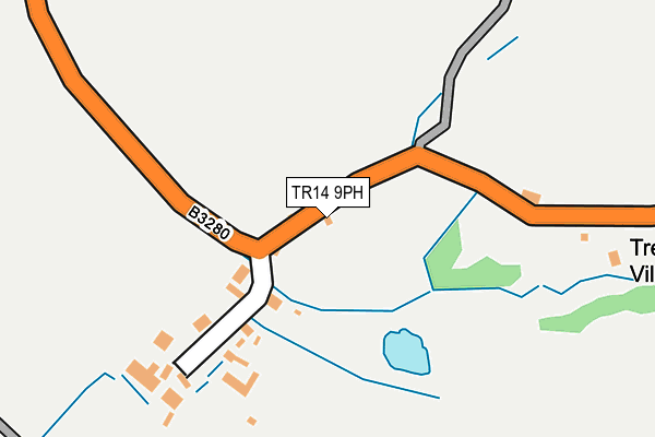 TR14 9PH map - OS OpenMap – Local (Ordnance Survey)