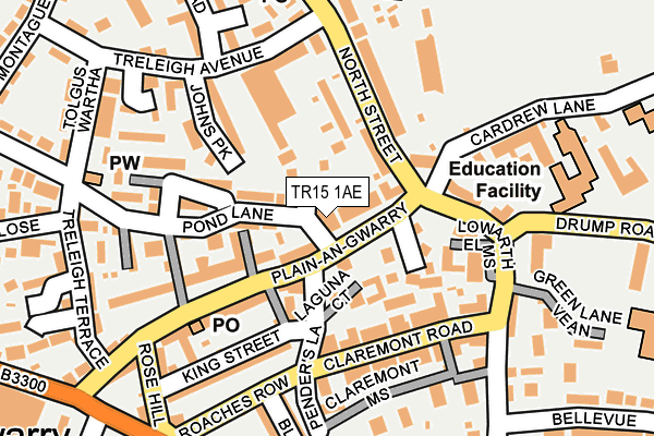 TR15 1AE map - OS OpenMap – Local (Ordnance Survey)