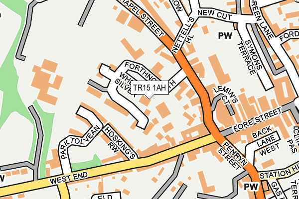 TR15 1AH map - OS OpenMap – Local (Ordnance Survey)