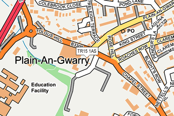 TR15 1AS map - OS OpenMap – Local (Ordnance Survey)