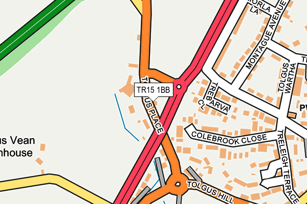 TR15 1BB map - OS OpenMap – Local (Ordnance Survey)