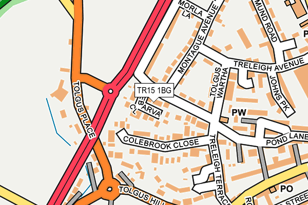 TR15 1BG map - OS OpenMap – Local (Ordnance Survey)