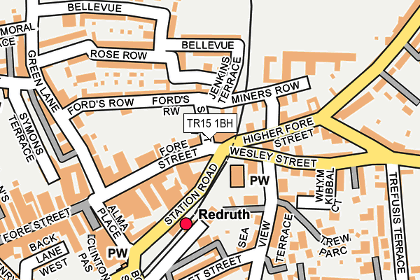 TR15 1BH map - OS OpenMap – Local (Ordnance Survey)