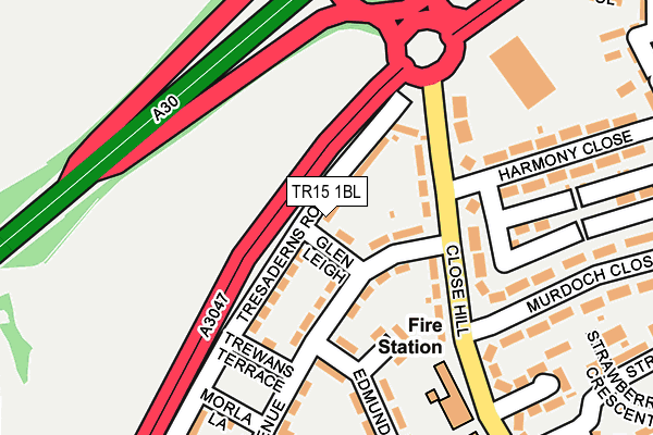 TR15 1BL map - OS OpenMap – Local (Ordnance Survey)