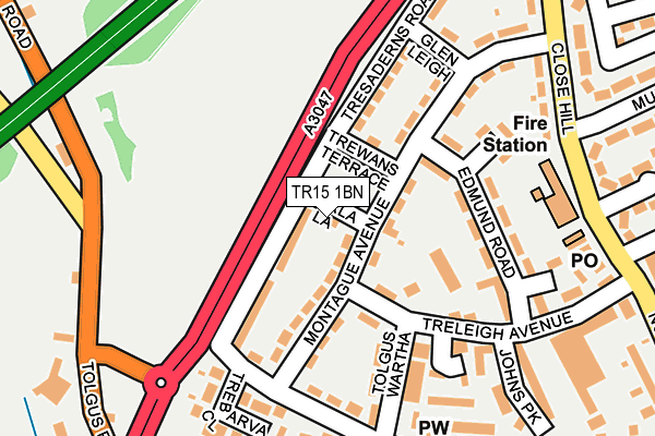 TR15 1BN map - OS OpenMap – Local (Ordnance Survey)