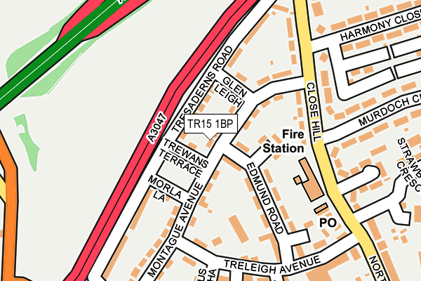 TR15 1BP map - OS OpenMap – Local (Ordnance Survey)