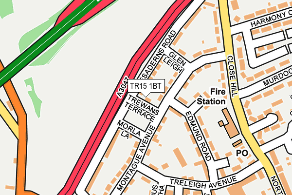 TR15 1BT map - OS OpenMap – Local (Ordnance Survey)