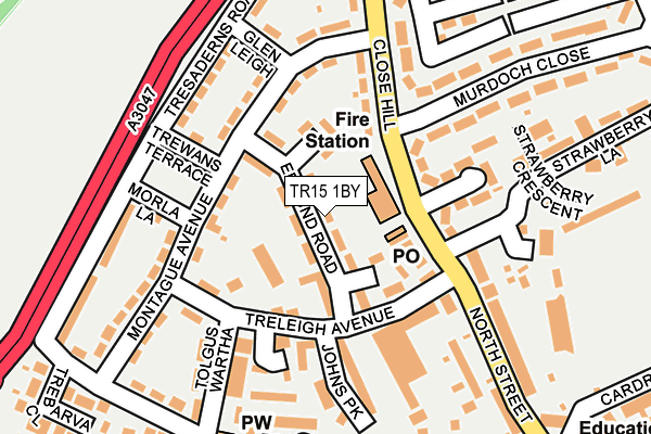 TR15 1BY map - OS OpenMap – Local (Ordnance Survey)