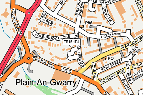 TR15 1DJ map - OS OpenMap – Local (Ordnance Survey)