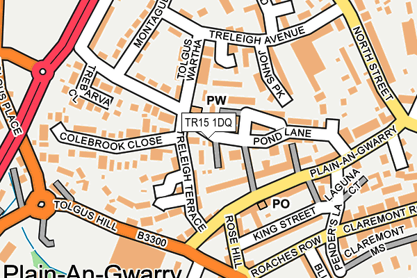 TR15 1DQ map - OS OpenMap – Local (Ordnance Survey)