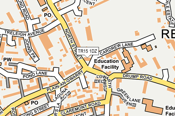 TR15 1DZ map - OS OpenMap – Local (Ordnance Survey)