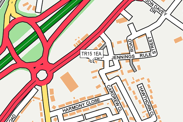 TR15 1EA map - OS OpenMap – Local (Ordnance Survey)