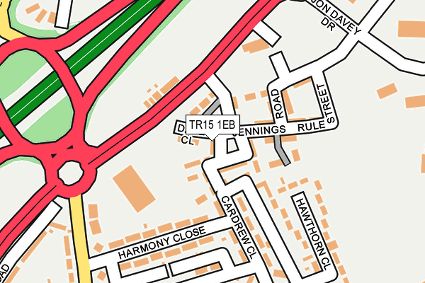 TR15 1EB map - OS OpenMap – Local (Ordnance Survey)