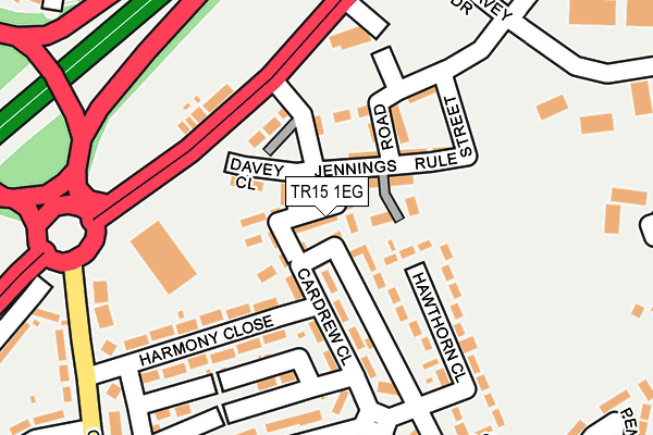 TR15 1EG map - OS OpenMap – Local (Ordnance Survey)