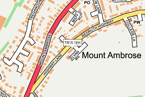 TR15 1EH map - OS OpenMap – Local (Ordnance Survey)