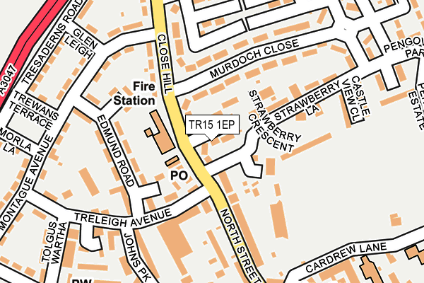 TR15 1EP map - OS OpenMap – Local (Ordnance Survey)