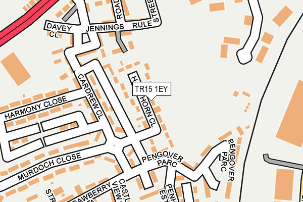 TR15 1EY map - OS OpenMap – Local (Ordnance Survey)