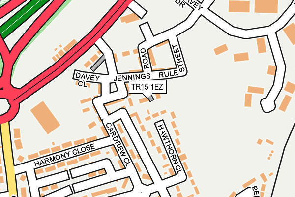 TR15 1EZ map - OS OpenMap – Local (Ordnance Survey)