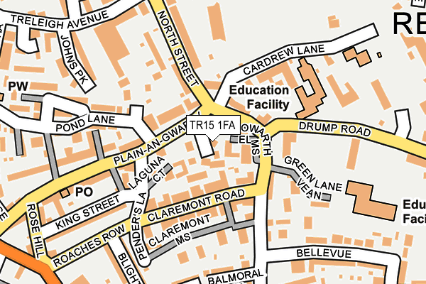 TR15 1FA map - OS OpenMap – Local (Ordnance Survey)