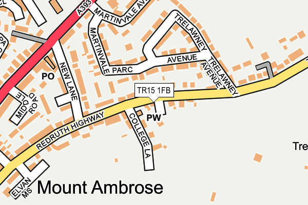 TR15 1FB map - OS OpenMap – Local (Ordnance Survey)