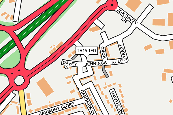 TR15 1FD map - OS OpenMap – Local (Ordnance Survey)